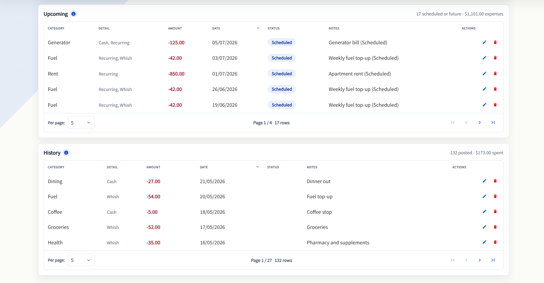 TrackPal Web screenshot 3